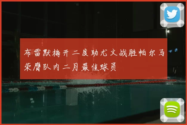 布雷默梅开二度助尤文战胜帕尔马荣膺队内二月最佳球员